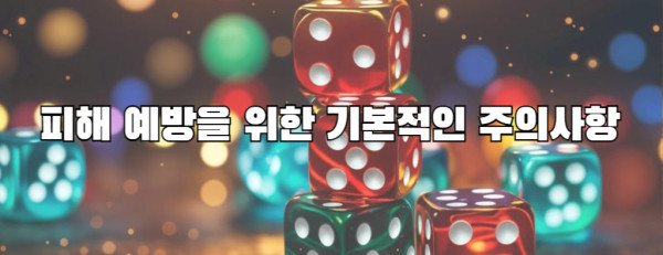 피해 예방을 위한 기본적인 주의사항