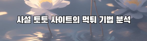 사설 토토 사이트의 먹튀 기법 분석