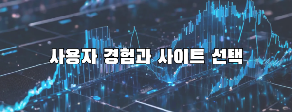 사용자 경험과 사이트 선택