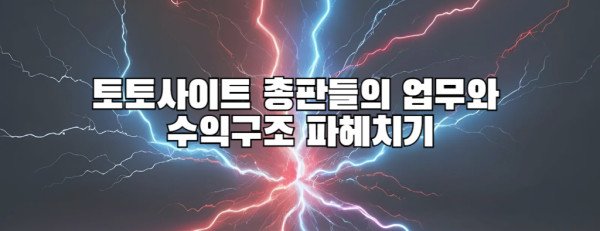 토토사이트 총판들의 업무와 수익구조 파헤치기